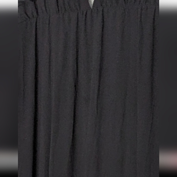 Show me Your Mumu Faye Flutter Maxi Dress Black Chiffon Size Medium - Picture 6 of 6